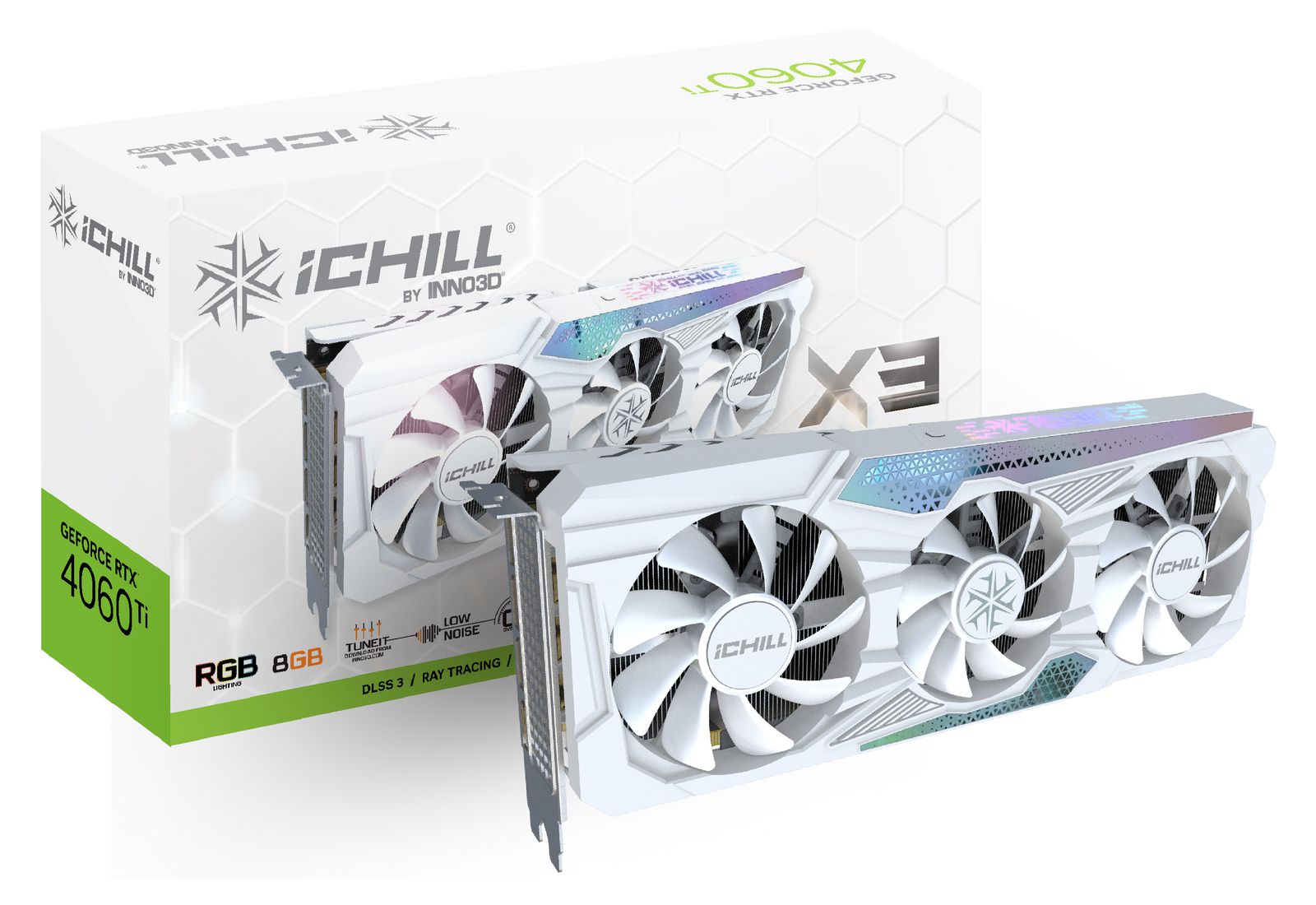 INNO3D GEFORCE RTX 4060 Ti 8GB ICHILL X3 WHITE ekran kartı - inventus