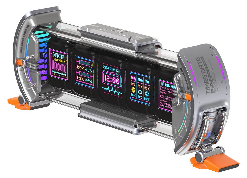 Divoom Times Gate シルバー Divoom Times Gate 置き時計 おしゃれ デジタル ピクセルアート/アプリ